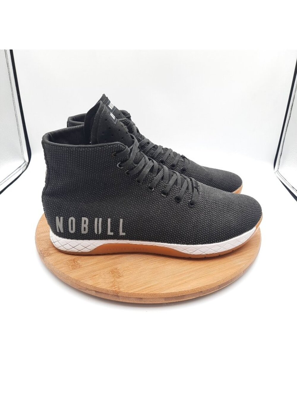 Nobull Outwork High Mens Size 10.5 Shoes Black Gum Workout Training Gym Sneakers